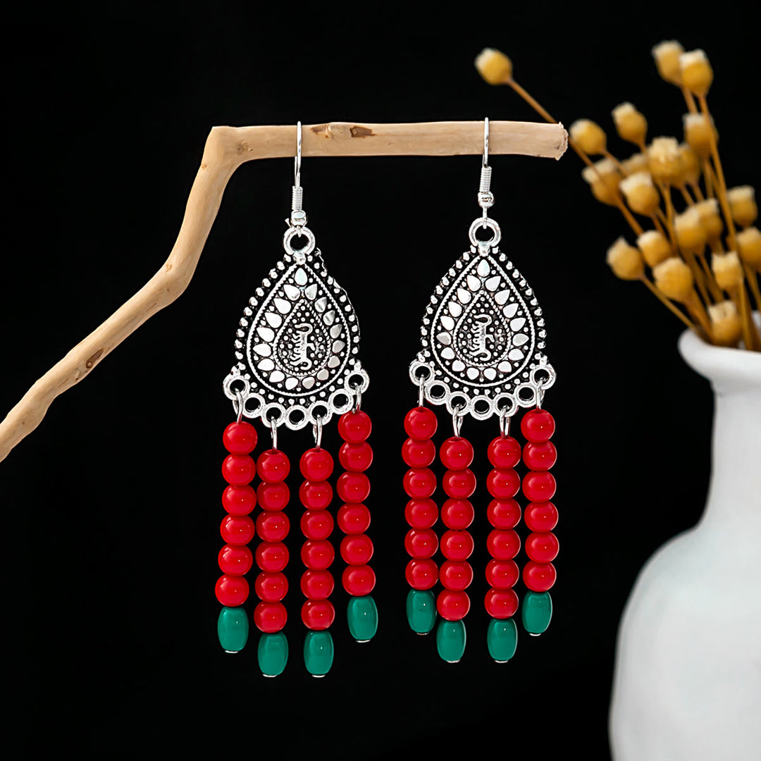 Olivenorma Retro Ethnic Style Bohemian Tassel Turquoise Earrings - Style 27 - image 27