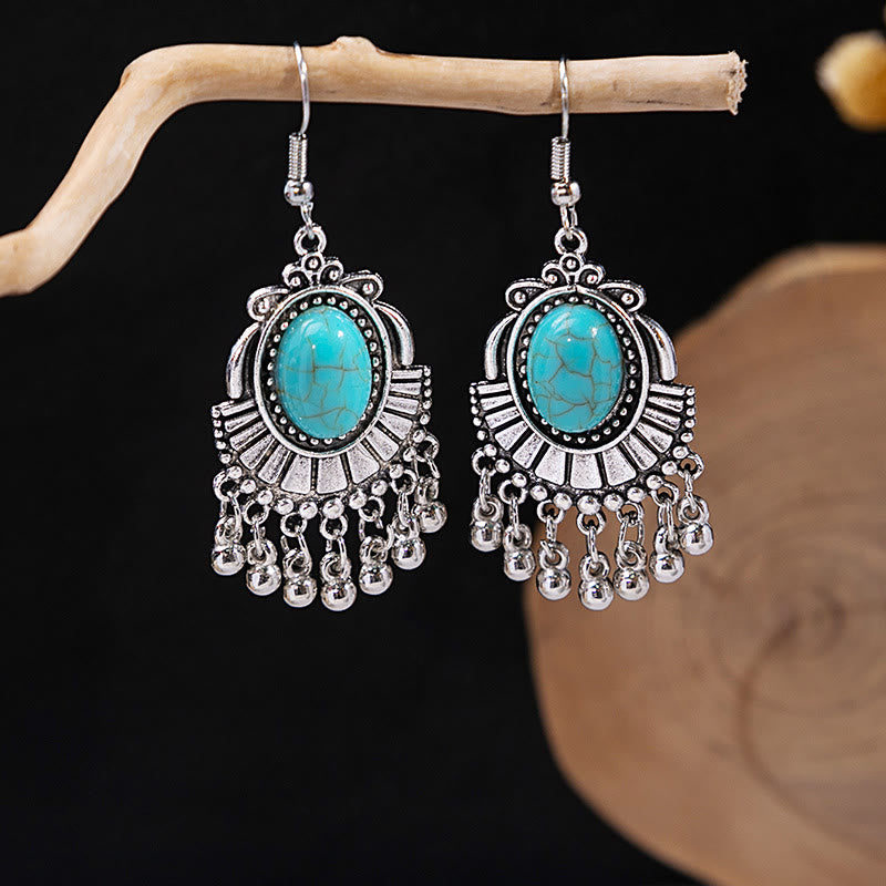 Olivenorma Retro Ethnic Style Bohemian Tassel Turquoise Earrings - Style 44 - image 44