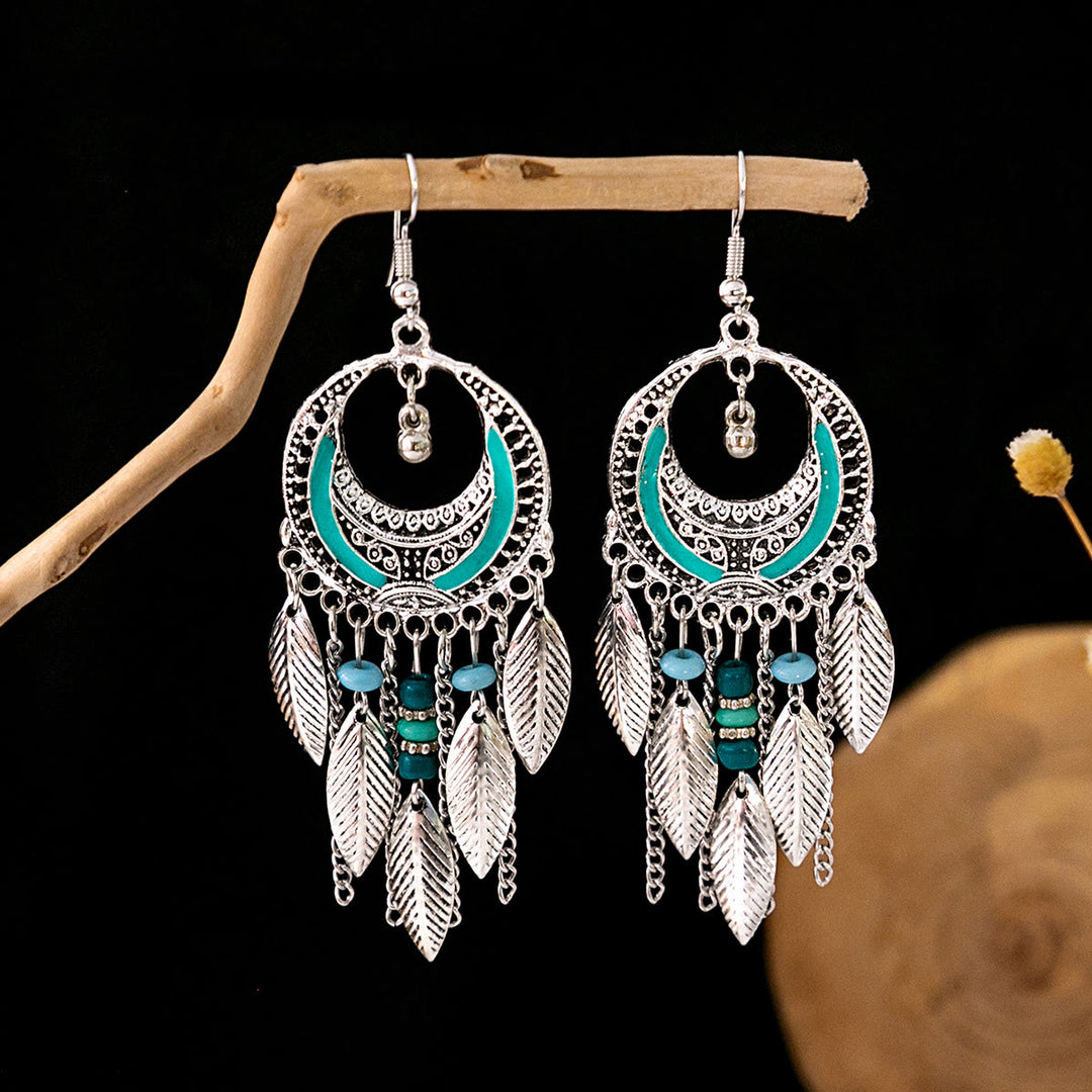 Olivenorma Retro Ethnic Style Bohemian Tassel Turquoise Earrings - Style 33 - image 33