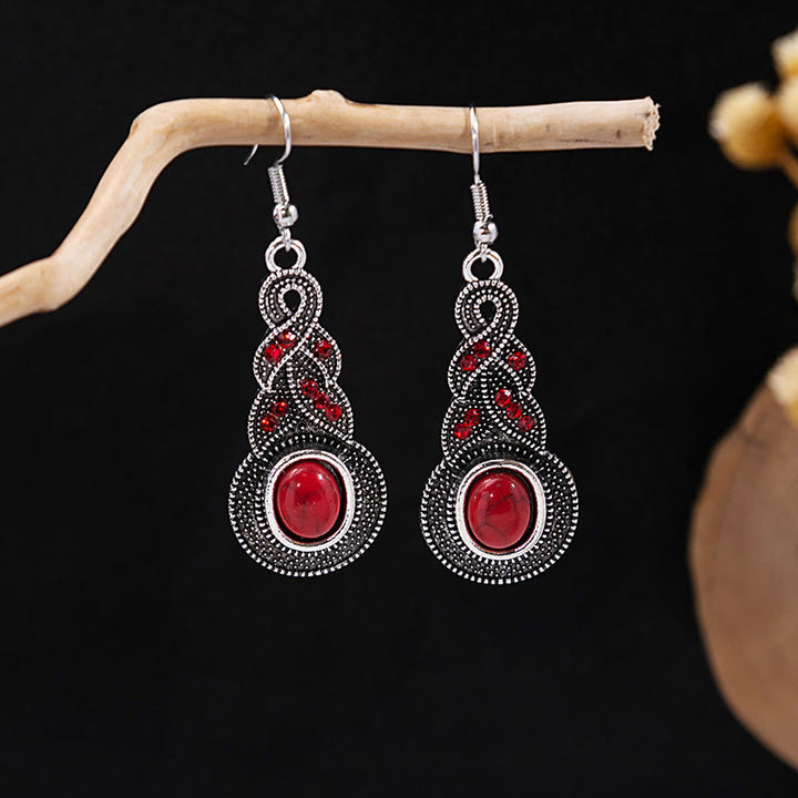 Olivenorma Retro Ethnic Style Bohemian Tassel Turquoise Earrings - Style 59 - image 59