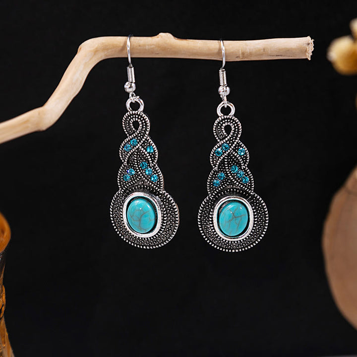 Olivenorma Retro Ethnic Style Bohemian Tassel Turquoise Earrings - Style 60 - image 60
