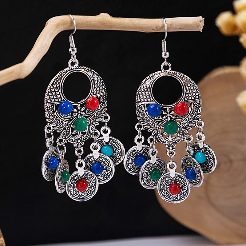 Olivenorma Retro Ethnic Style Bohemian Tassel Turquoise Earrings - Style 51 - image 51