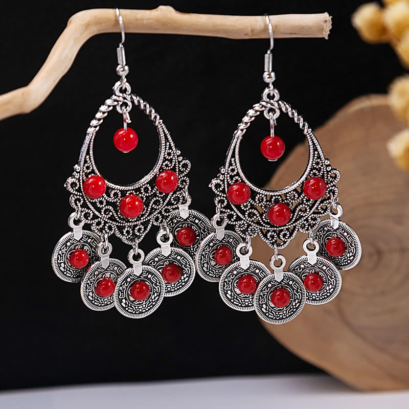 Olivenorma Retro Ethnic Style Bohemian Tassel Turquoise Earrings - Style 50 - image 50
