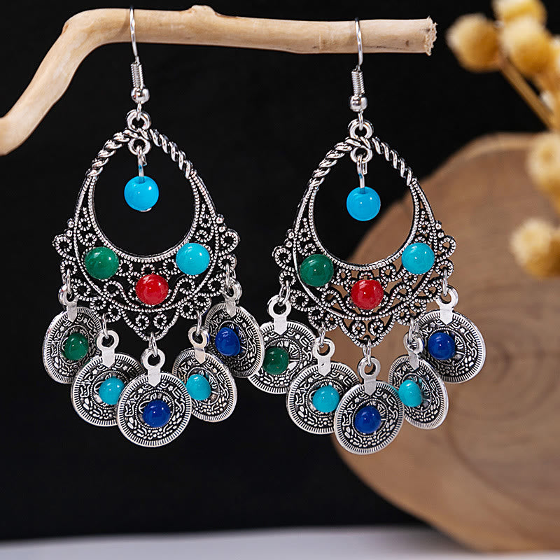 Olivenorma Retro Ethnic Style Bohemian Tassel Turquoise Earrings - Style 52 - image 52