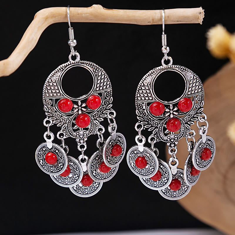 Olivenorma Retro Ethnic Style Bohemian Tassel Turquoise Earrings - Style 49 - image 49