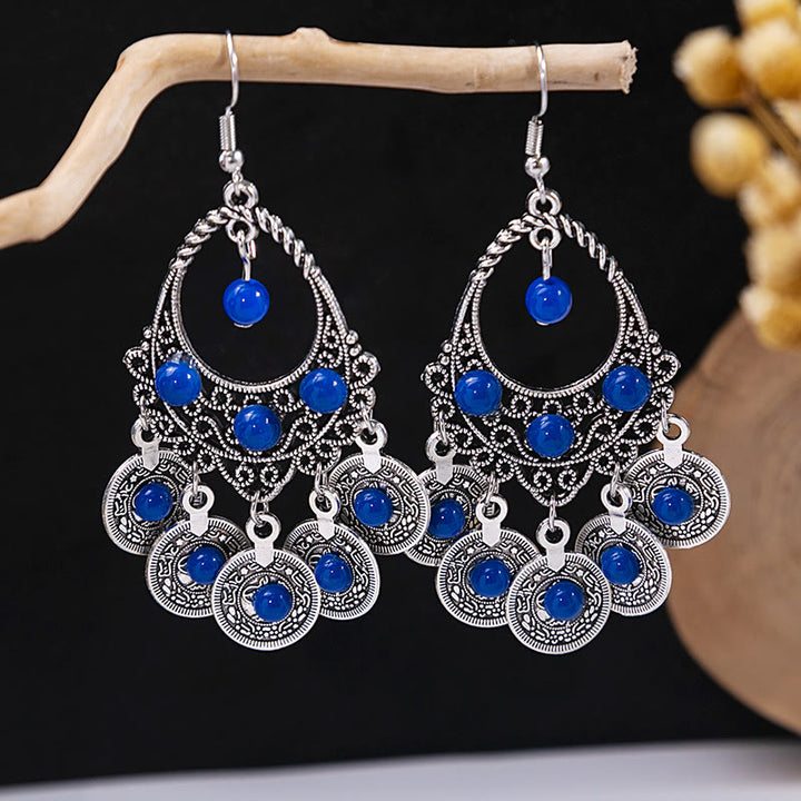 Olivenorma Retro Ethnic Style Bohemian Tassel Turquoise Earrings - Style 46 - image 46