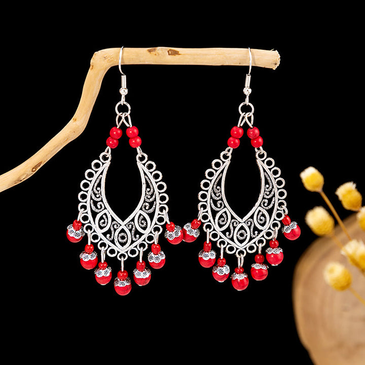 Olivenorma Retro Ethnic Style Bohemian Tassel Turquoise Earrings - Style 70 - image 70