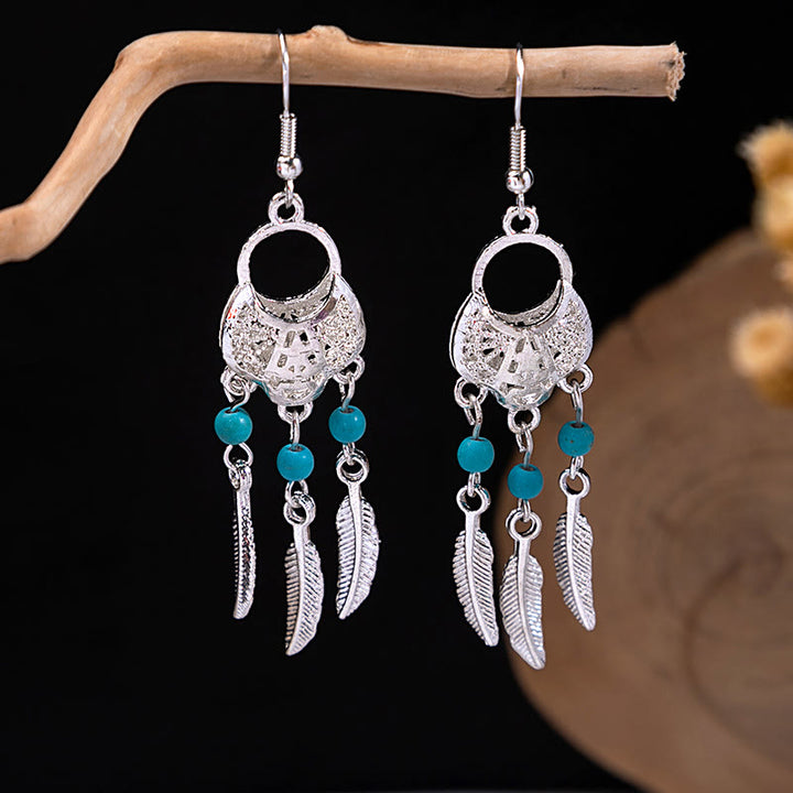 Olivenorma Retro Ethnic Style Bohemian Tassel Turquoise Earrings - Style 61 - image 61