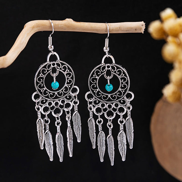 Olivenorma Retro Ethnic Style Bohemian Tassel Turquoise Earrings - Style 65 - image 65