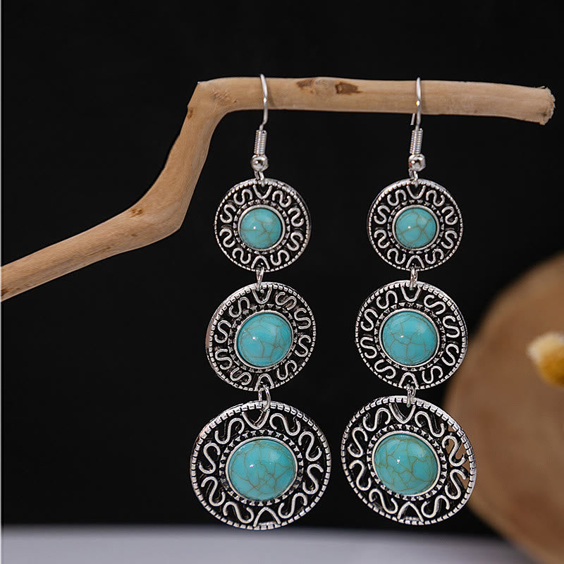Olivenorma Retro Ethnic Style Bohemian Tassel Turquoise Earrings - Style 66 - image 66