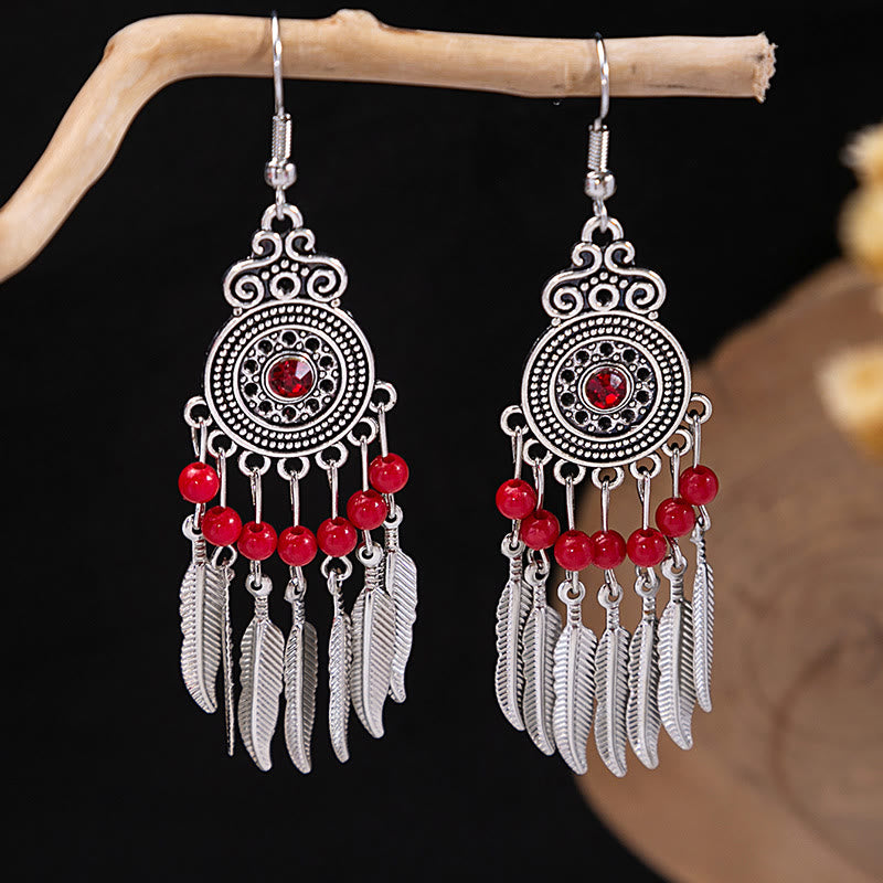 Olivenorma Retro Ethnic Style Bohemian Tassel Turquoise Earrings - Style 62 - image 62