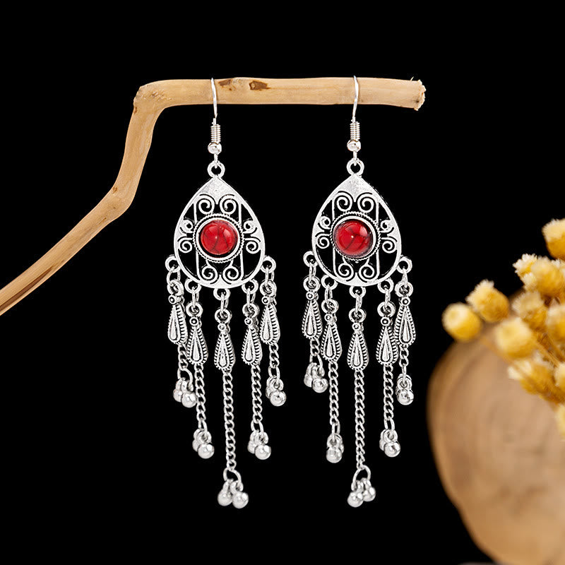 Olivenorma Retro Ethnic Style Bohemian Tassel Turquoise Earrings - Style 75 - image 75