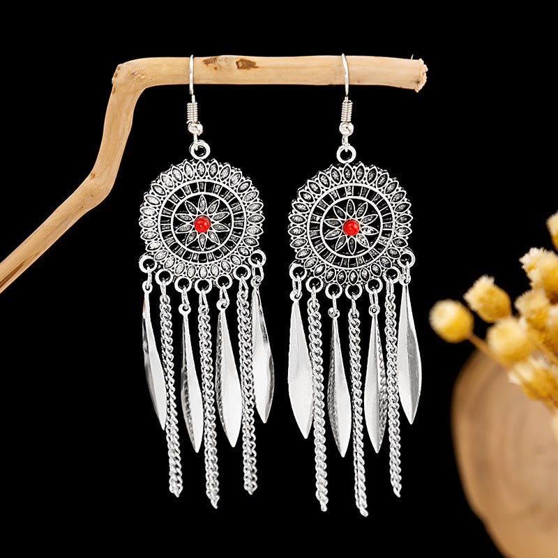Olivenorma Retro Ethnic Style Bohemian Tassel Turquoise Earrings - Style 79 - image 79