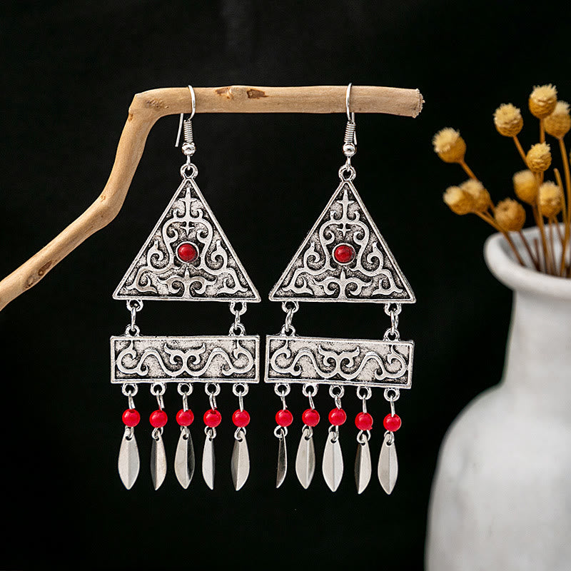 Olivenorma Retro Ethnic Style Bohemian Tassel Turquoise Earrings - Style 86 - image 86