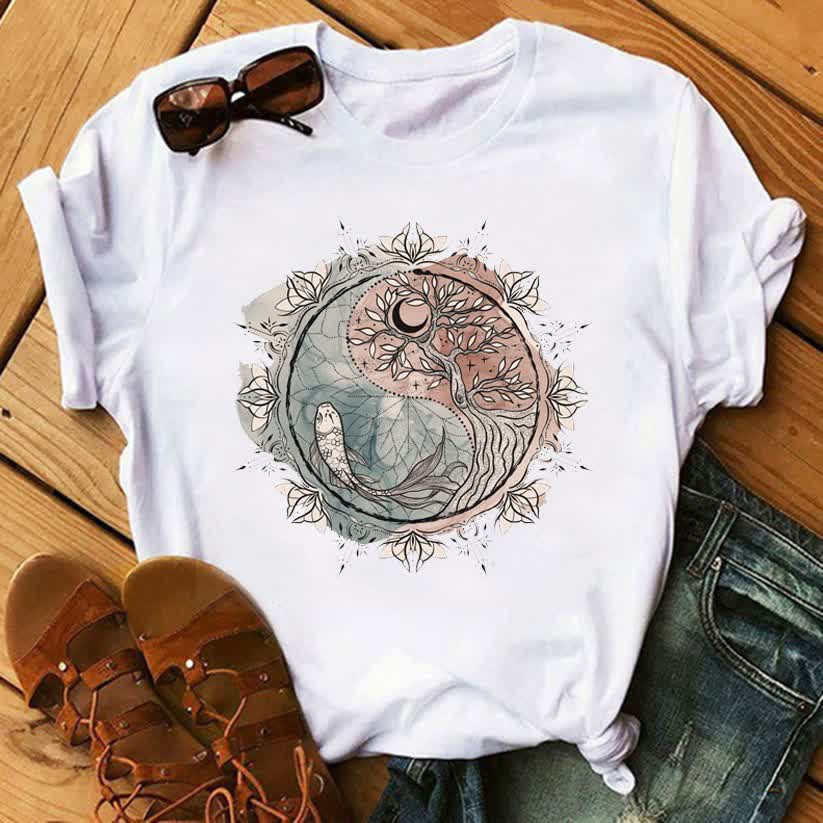 Olivenorma Tree of Life Inspirational Cotton T-Shirts - Tree of Life - 2XL - image 0