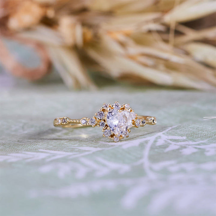 Olivenorma "Gypsophila" Simulated Diamond Heart Ring - image 5