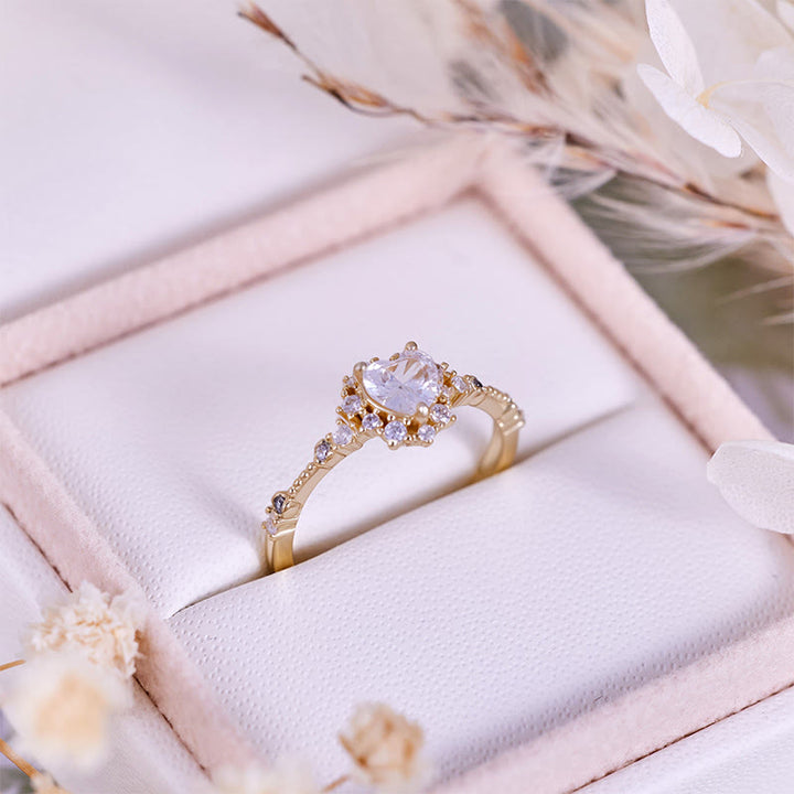 Olivenorma "Gypsophila" Simulated Diamond Heart Ring - image 2