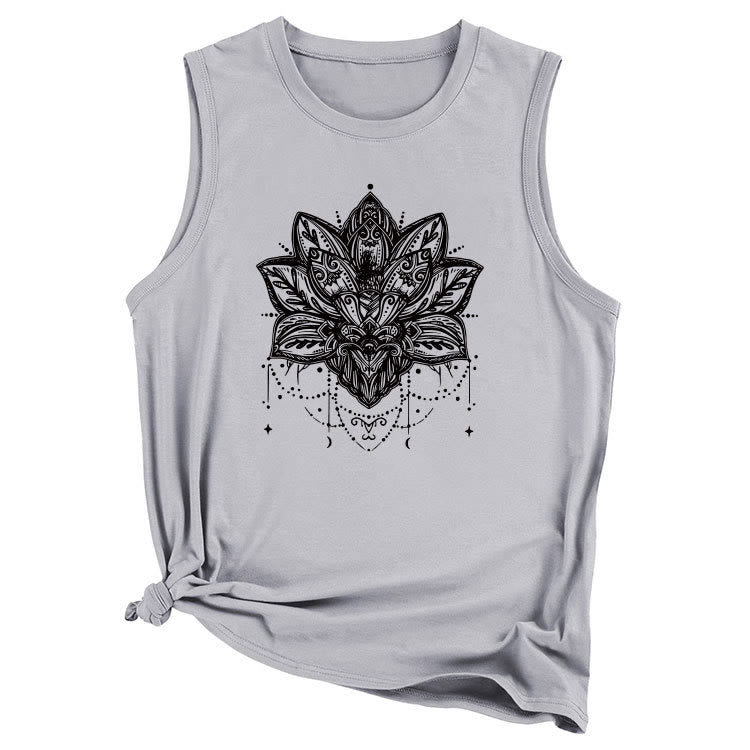 Olivenorma Lotus Printed Sleeveless Large Vest T-Shirt - image 10