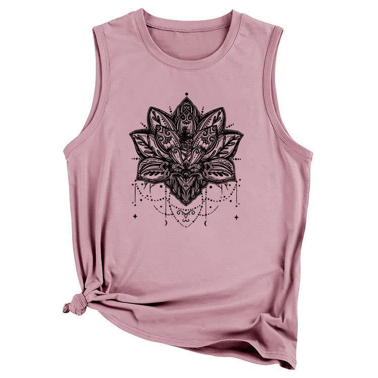 Olivenorma Lotus Printed Sleeveless Large Vest T-Shirt - image 4