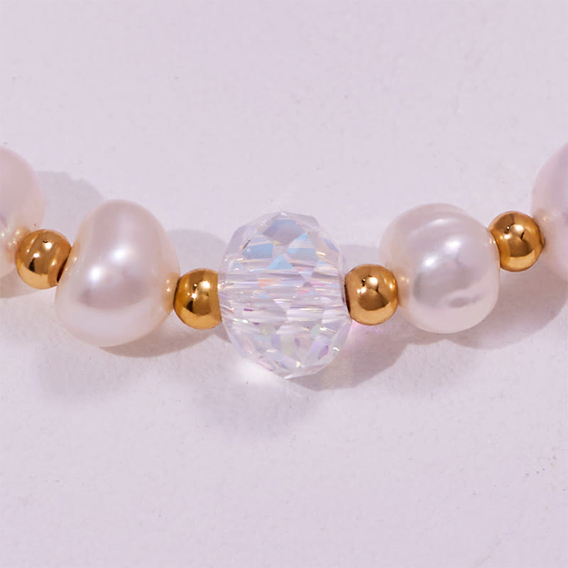 Olivenorma Freshwater Pearl Beads Heart Amethyst Pendant Bracelet - image 4