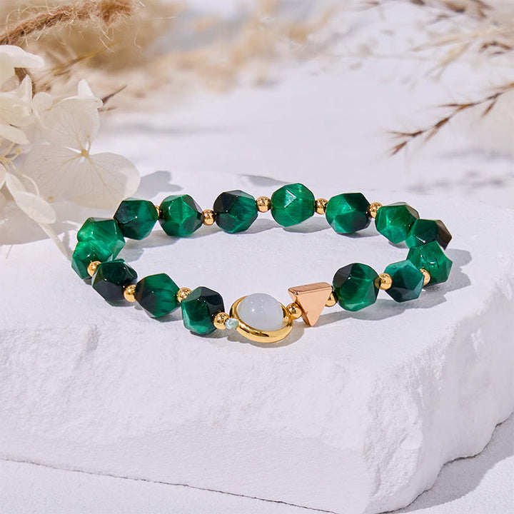 Olivenorma Faceted Green Tiger Eye Beaded Bracelet - image 4