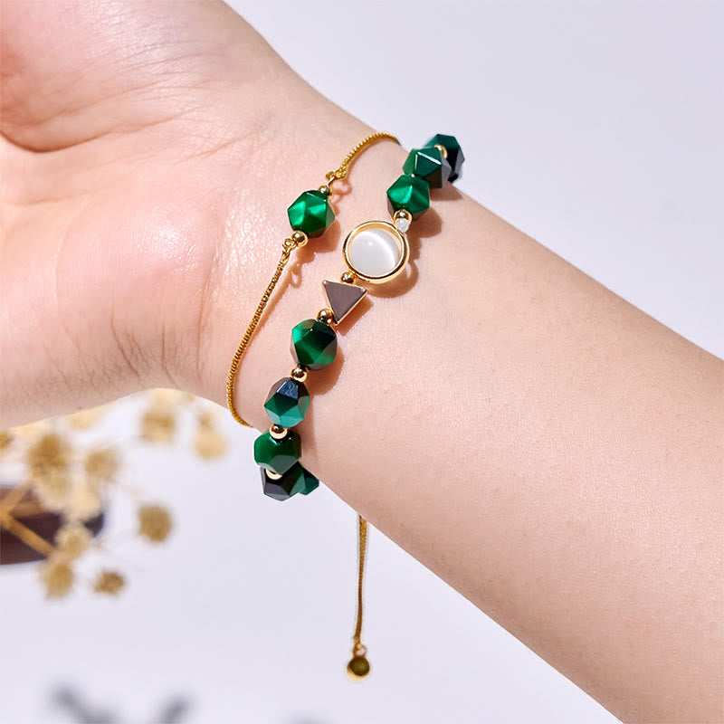 Olivenorma Faceted Green Tiger Eye Beaded Bracelet - image 2