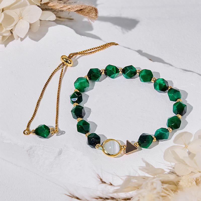 Olivenorma Faceted Green Tiger Eye Beaded Bracelet - image 5