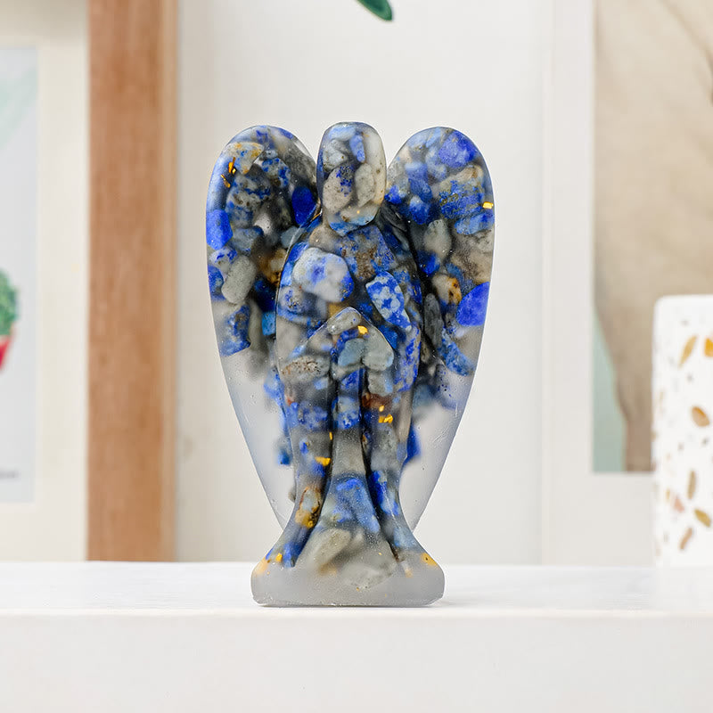 Olivenorma Crystal Epoxy Angel Gemstone Decoration - Lapis Lazuli - image 10