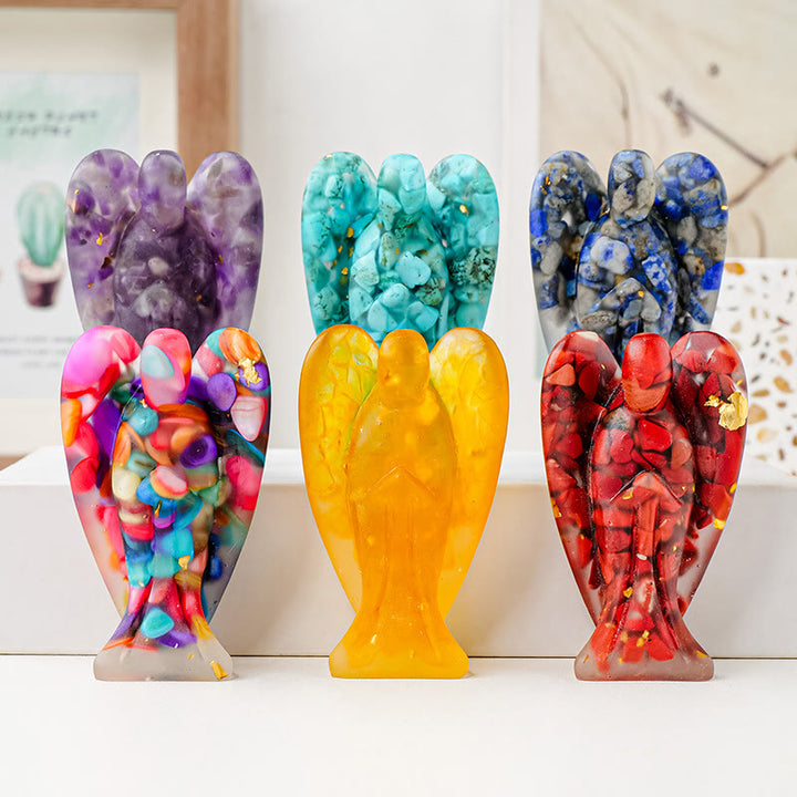 Olivenorma Crystal Epoxy Angel Gemstone Decoration - image 2