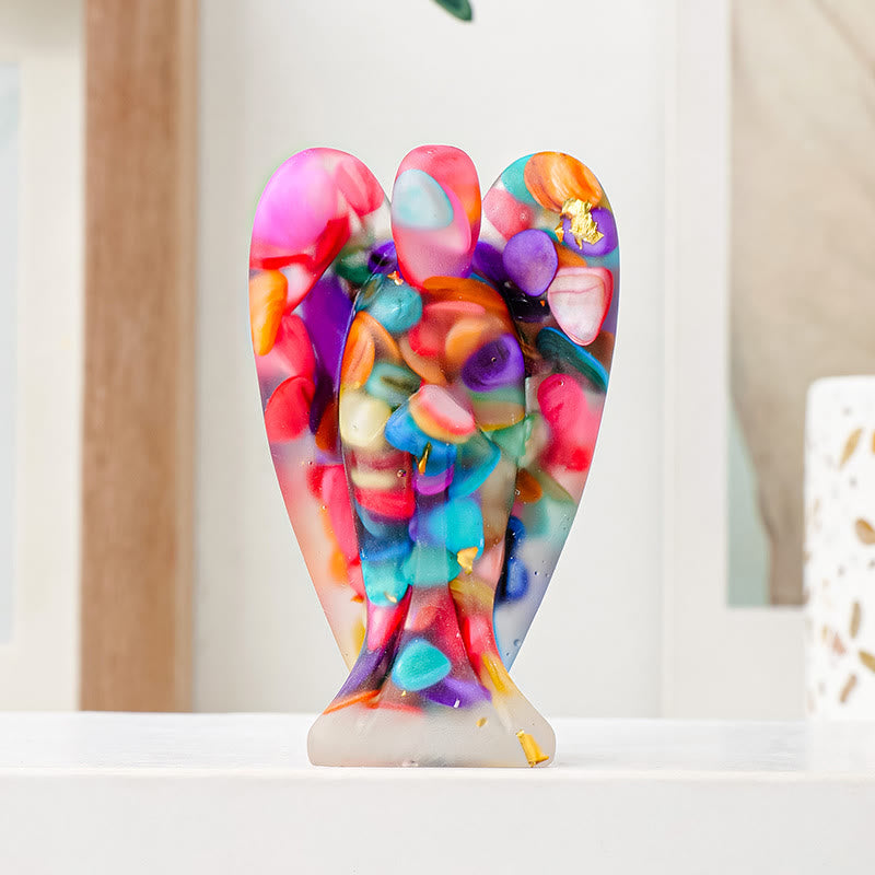 Olivenorma Crystal Epoxy Angel Gemstone Decoration - Colored Shells - image 26
