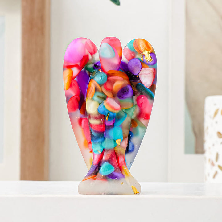 Olivenorma Crystal Epoxy Angel Gemstone Decoration - Colored Shells - image 26