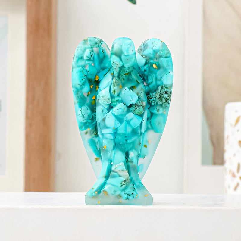 Olivenorma Crystal Epoxy Angel Gemstone Decoration - Turquoise - image 22