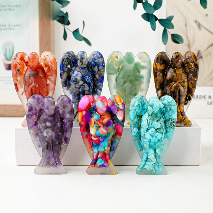 Olivenorma Crystal Epoxy Angel Gemstone Decoration - image 0
