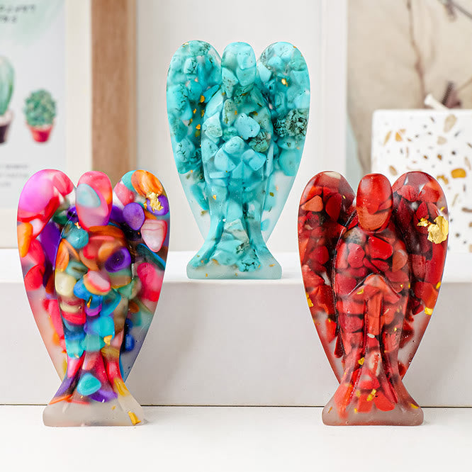 Olivenorma Crystal Epoxy Angel Gemstone Decoration - image 28