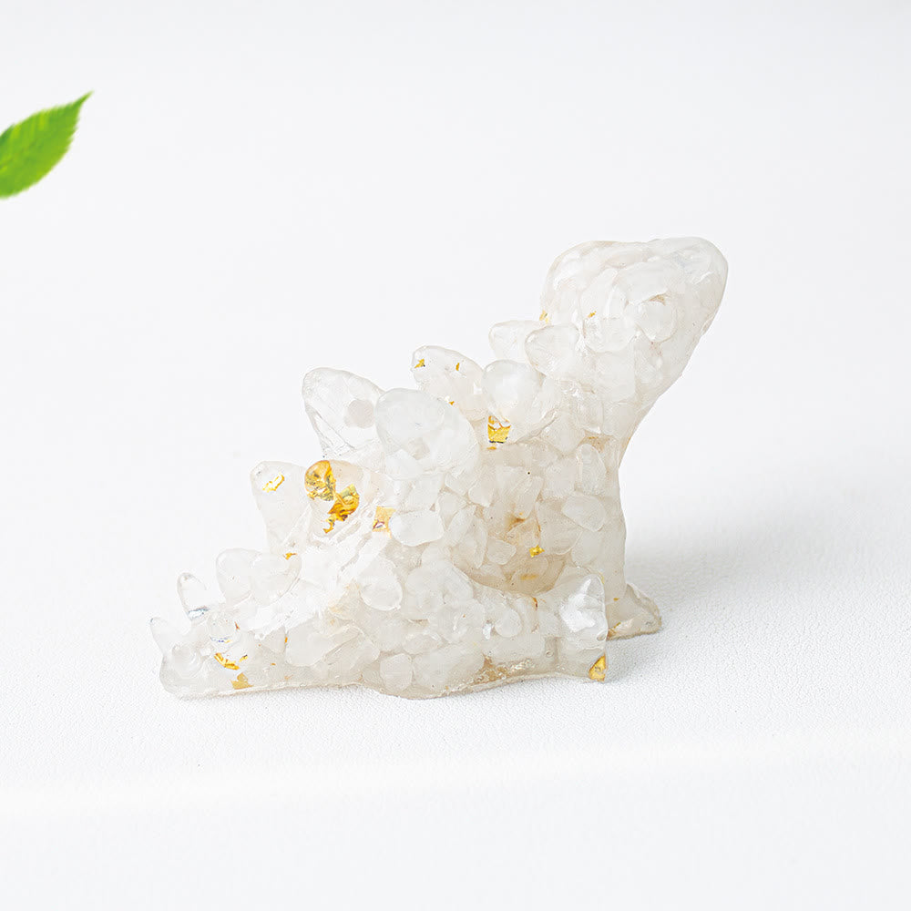 Olivenorma Crystal Epoxy Cute Little Dinosaur Gemstone Decoration - Clear Crystal - image 6