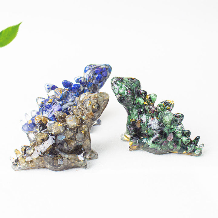 Olivenorma Crystal Epoxy Cute Little Dinosaur Gemstone Decoration - image 1