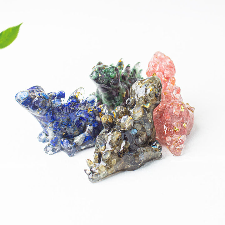 Olivenorma Crystal Epoxy Cute Little Dinosaur Gemstone Decoration - image 2