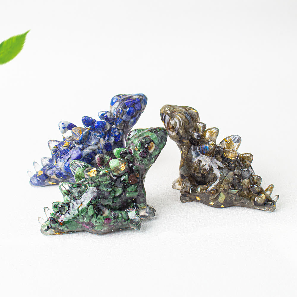 Olivenorma Crystal Epoxy Cute Little Dinosaur Gemstone Decoration - image 3