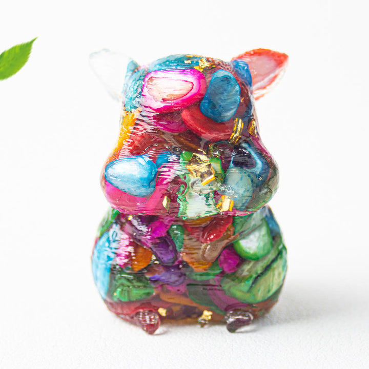 Olivenorma Crystal Epoxy Cute Hamster Gemstone Decoration - Colored Shells - image 17