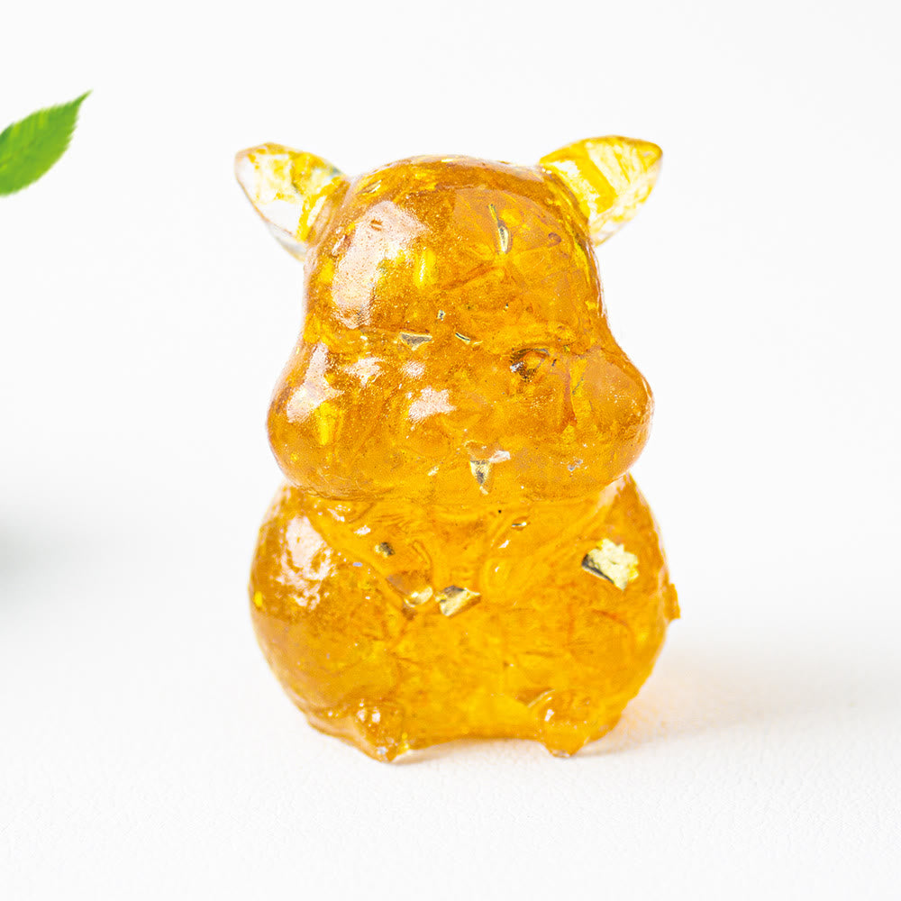 Olivenorma Crystal Epoxy Cute Hamster Gemstone Decoration - Citrine - image 7