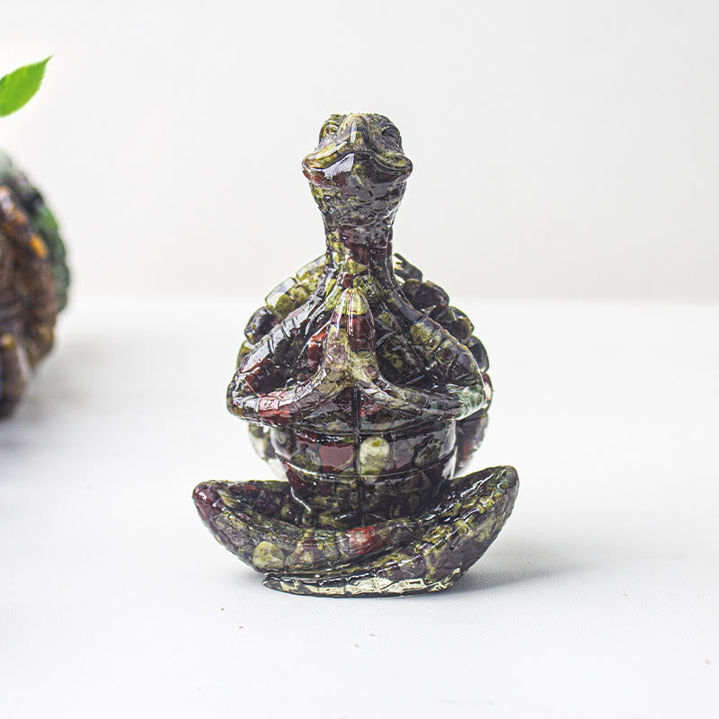 Olivenorma Crystal Epoxy Meditating Turtle Gemstone Decoration - image 19