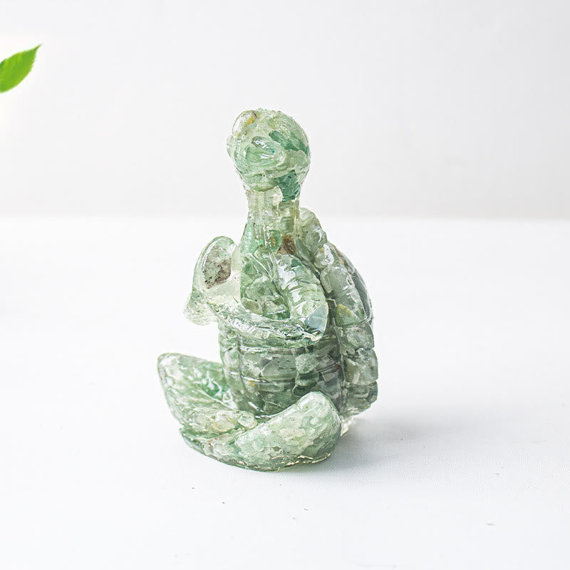 Olivenorma Crystal Epoxy Meditating Turtle Gemstone Decoration - Green Aventurine - image 25