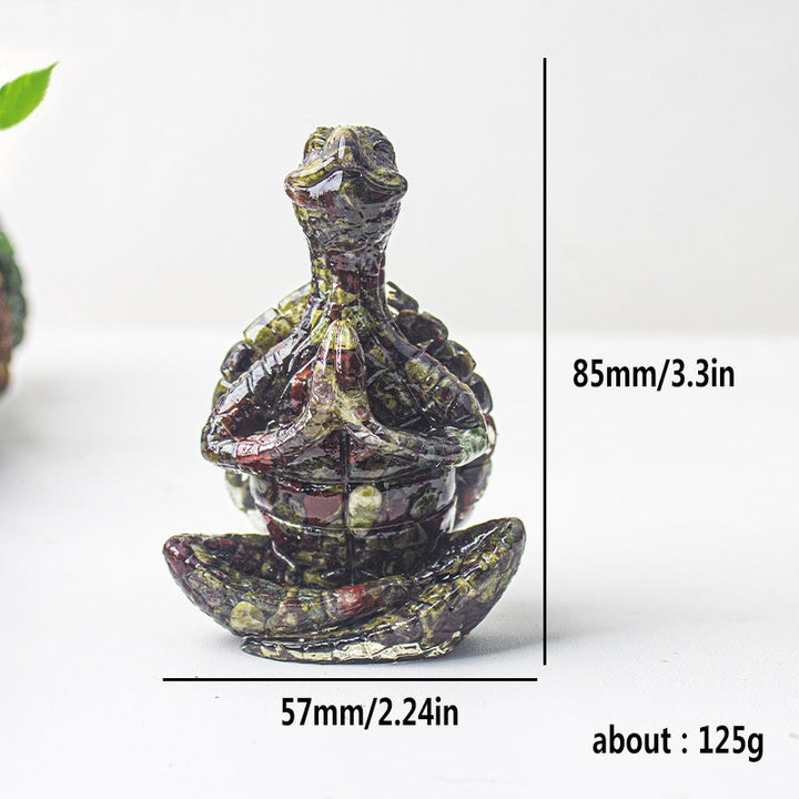 Olivenorma Crystal Epoxy Meditating Turtle Gemstone Decoration - image 57