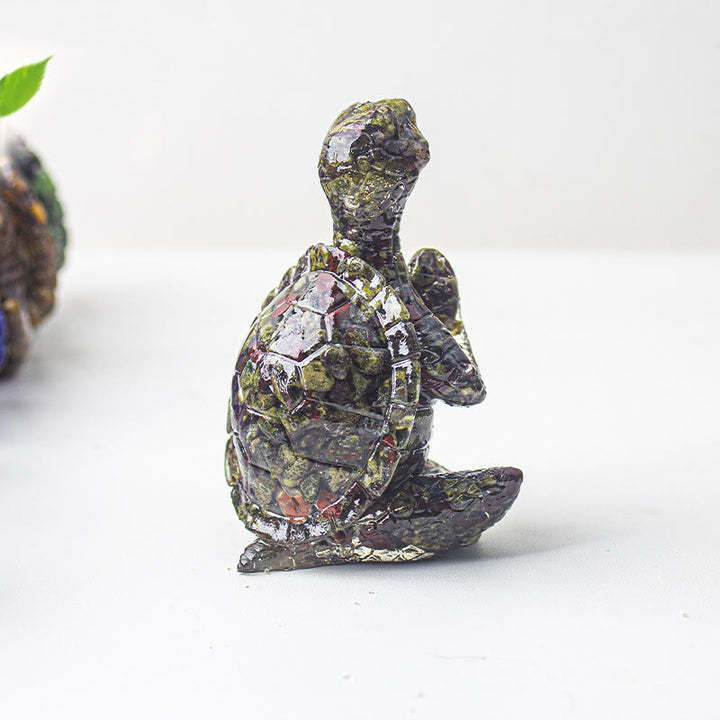 Olivenorma Crystal Epoxy Meditating Turtle Gemstone Decoration - image 20