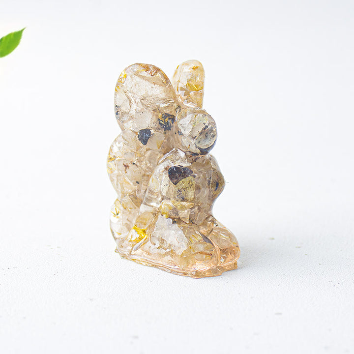 Olivenorma Crystal Epoxy Butterfly Fairy Gemstone Decoration - Gold Rutilated Quartz - image 16