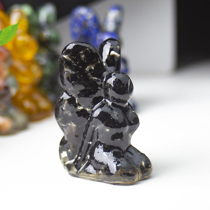 Olivenorma Crystal Epoxy Butterfly Fairy Gemstone Decoration - Obsidian - image 26