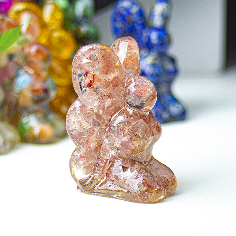 Olivenorma Crystal Epoxy Butterfly Fairy Gemstone Decoration - Strawberry Quartz - image 40