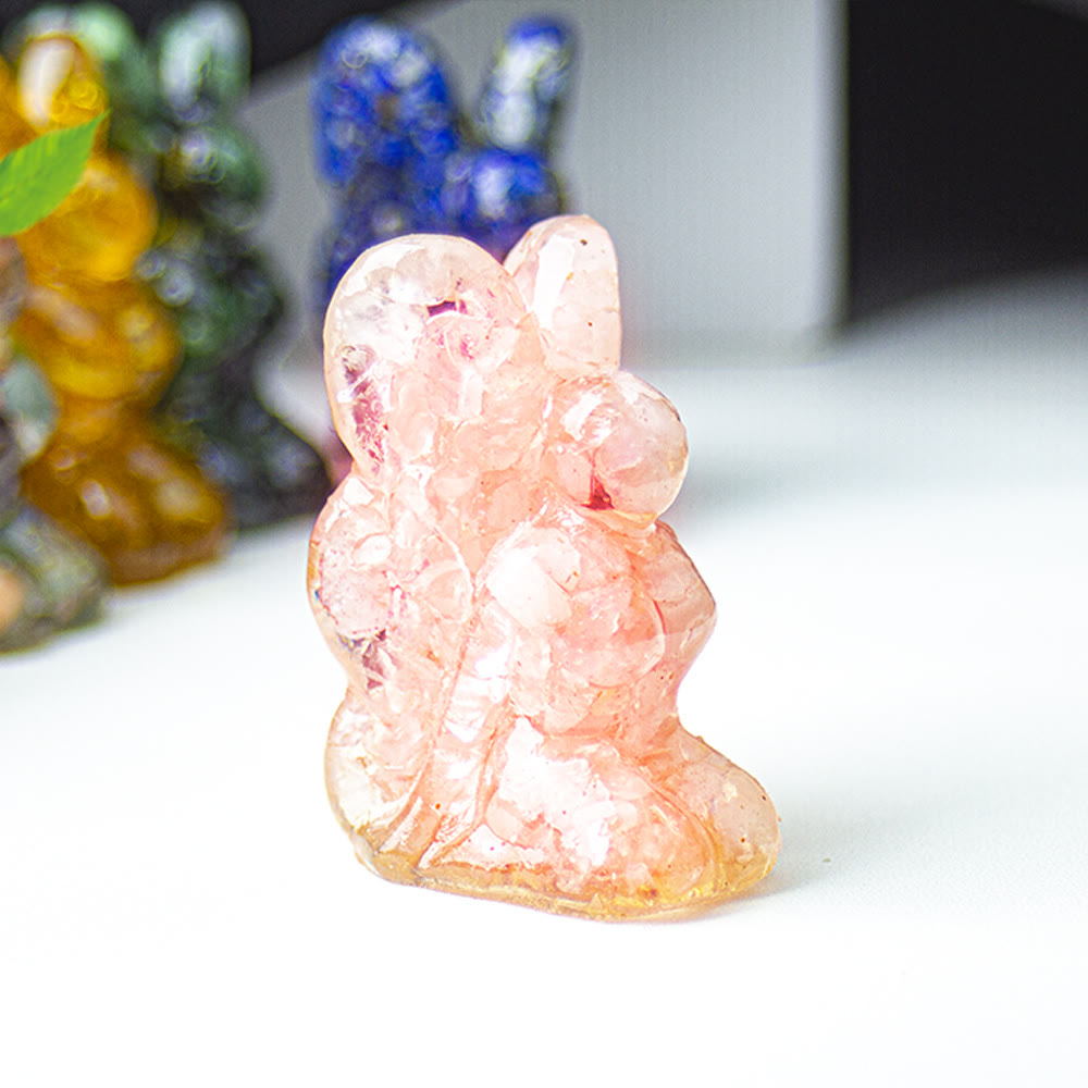 Olivenorma Crystal Epoxy Butterfly Fairy Gemstone Decoration - Rose Quartz - image 36