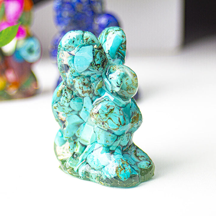 Olivenorma Crystal Epoxy Butterfly Fairy Gemstone Decoration - Turquoise - image 44