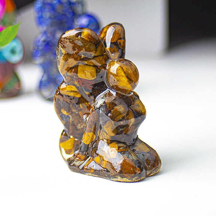 Olivenorma Crystal Epoxy Butterfly Fairy Gemstone Decoration - Tiger Eye - image 42